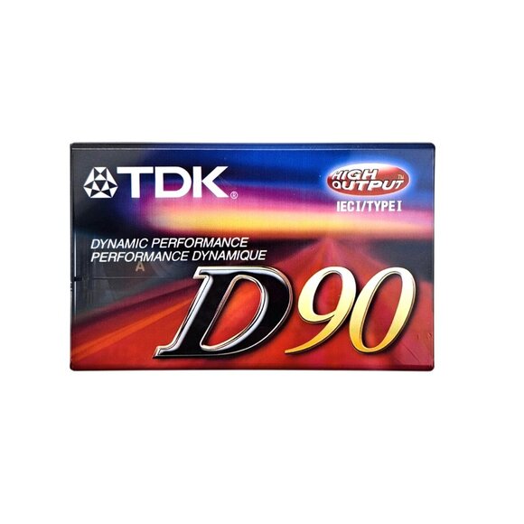 TDK High Output Blank Cassette Tapes 90 Minute Lot Of 5 New Sealed D90 Dynamic - Picture 2 of 6